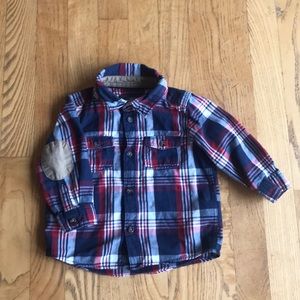 H&M Boy Plaid Shirt with Elbow Patches